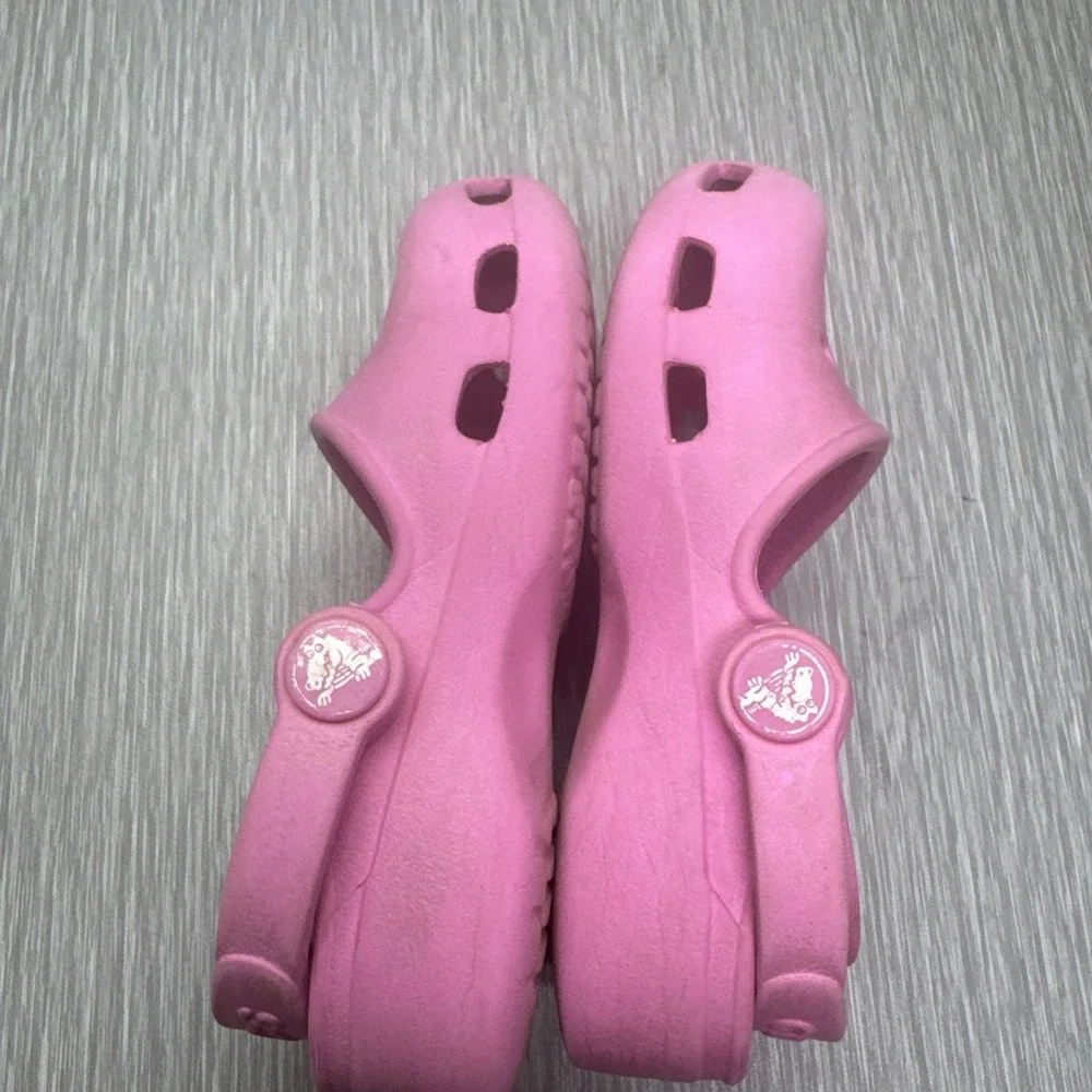 Crocs Kids Pink Clogs Slip On Sandals Shoes Size 8‎ Toddler Comfort Foam